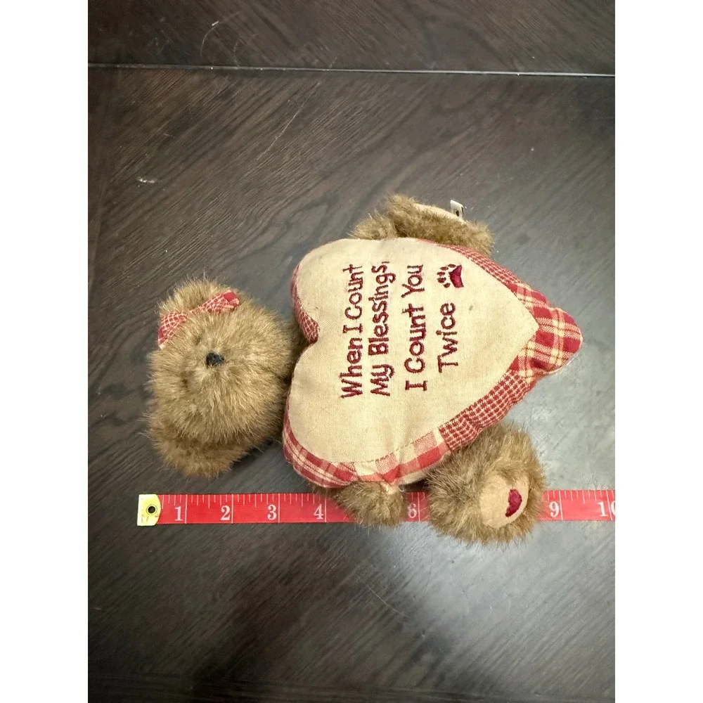 Boyds Bears Brown‎ Plush Teddy Bear Heart When I Count My Blessings I Count You